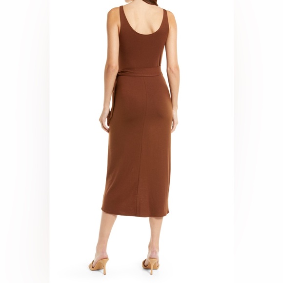 Reformation Brown Midi Wrap Dress | NWT | Size Small - Picture 10 of 14